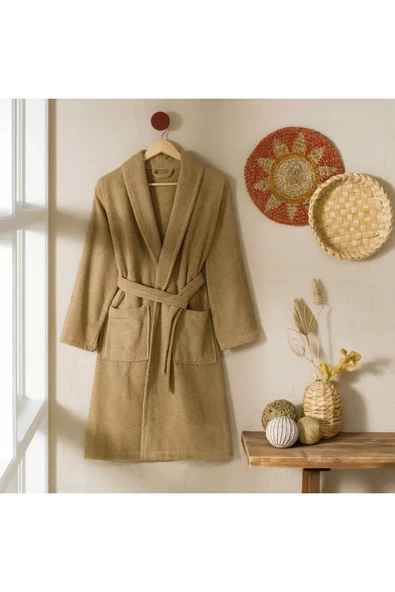 TAÇ ŞALYAKA PAMUK BORNOZ TABA L/XL- ürün görseli 1