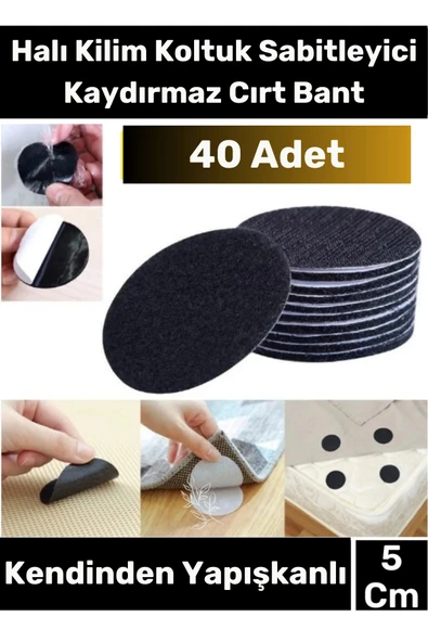 Özel Seri Kendinden Yapışkanlı Halı Kilim Sabitleyici Koltuk Kaydırmaz Yıkanabilir 40 Adet Cırt Bant