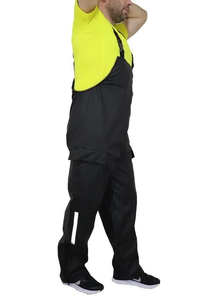 Yağmurluk Takım (Bahçıvan Tipi Askılı Pantolon Ve Mont) - Siyah - 2