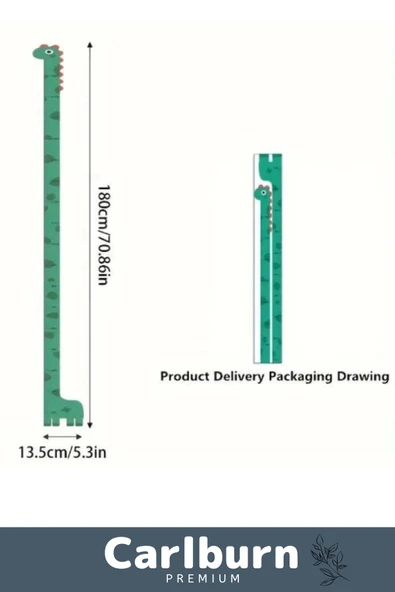 Özel Üretim İz Bırakmayan Çift Taraflı Bantlı Silinebilir Ev Sevimli Mavi Dinozor Boy Ölçüsü Sticker - 2