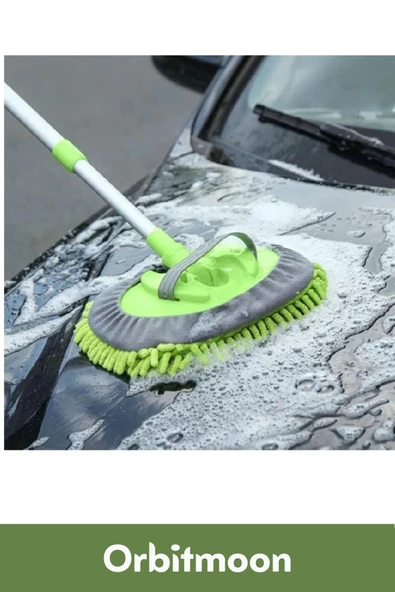 Premium Seri 180 Derece Dönen Çizmez Mikrofiber Araba Otomobil Yıkama Sopalı Fırça Seti - 2