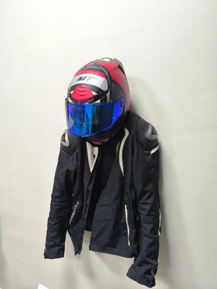 Motosiklet Kask ve Mont Askısı  Duvar Tipi Standart Askı Aparatı - 2