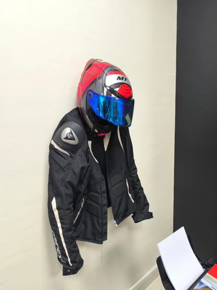 Motosiklet Kask ve Mont Askısı  Duvar Tipi Standart Askı Aparatı