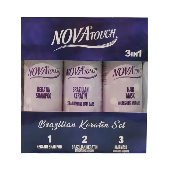 Nova Touch Nova Brezilya Fönü Keratini Mini 3'lü Set 3x150 ml - 1
