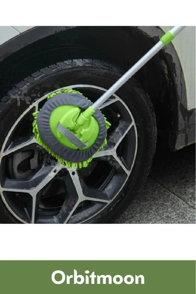 Premium Seri 180 Derece Dönen Çizmez Mikrofiber Araba Otomobil Yıkama Sopalı Fırça Seti - 3