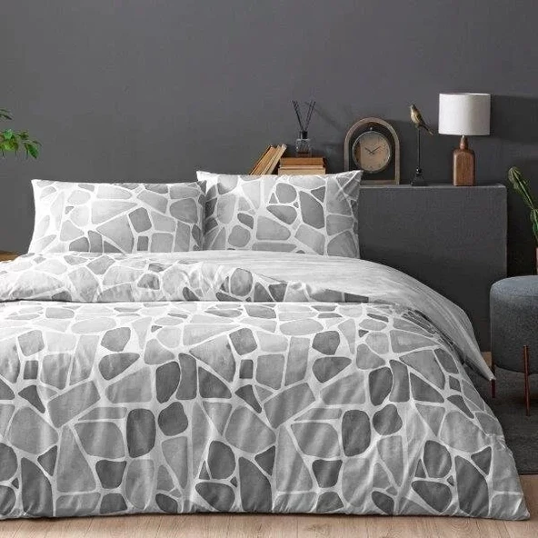 TAÇ ALVY RANFORCE NEVRESİM TAKIMI GRI TEK KİŞİLİK ürün görseli 1