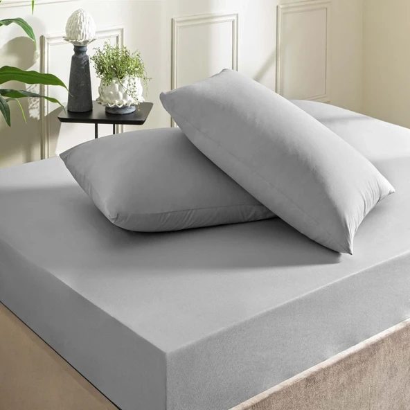 TAÇ COLOR DREAMS RANFORCE ÇİFT KİŞİLİK ÇARŞAF SETİ ANTASİT ürün görseli 1