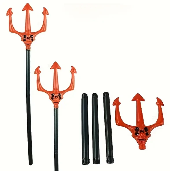 Kırmızı Renk Halloween Cadılar Bayramı Çatal - 4