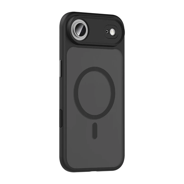 Apple iPhone 17 Air Kılıf Mat Arka Yüzey Wireless Şarj Özellikli Zore Flet M-safe Kapak - Resim 7