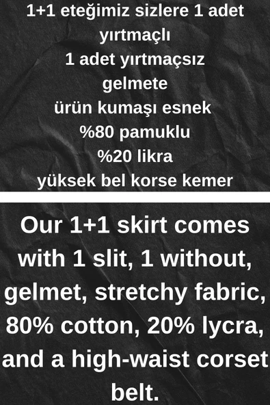 1+1 Yırtmaçlı Ve Yırtmaçsız Mini Etek - 5