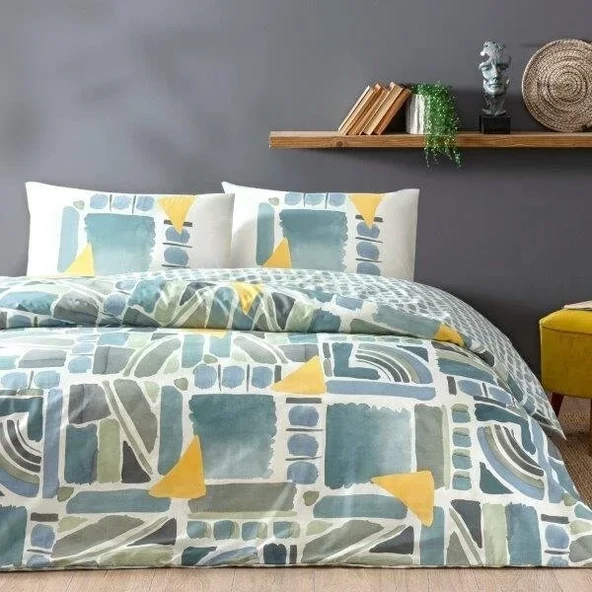 TAÇ HOLDEN RANFORCE NEVRESİM TAKIMI MAVI TEK KİŞİLİK ürün görseli 1