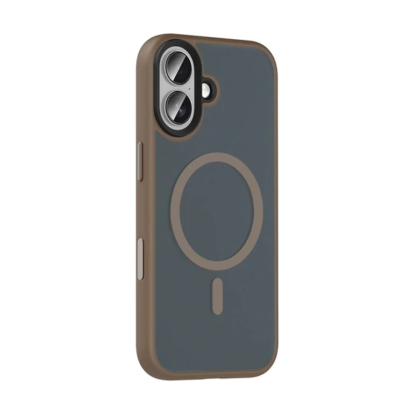 Apple iPhone 17 Kılıf Mat Arka Yüzey Wireless Şarj Özellikli Zore Flet M-safe Kapak - Resim 10