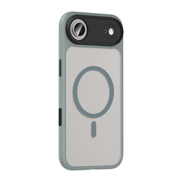 Apple iPhone 17 Air Kılıf Mat Arka Yüzey Wireless Şarj Özellikli Zore Flet M-safe Kapak - Resim 10