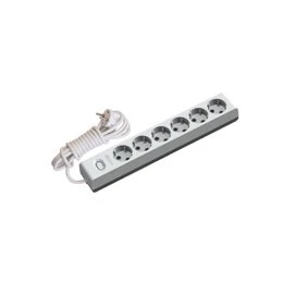 GÜNSAN VISAGE 6'LI (Ç.K) ANH. TOPAKLI GRUP PRİZ ( 3 MT ) ürün görseli 1