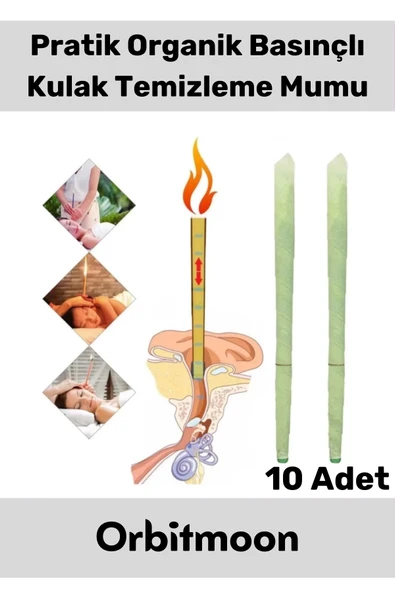 Premium Seri Kulak İçi Kir Temizleme Hava Basınçlı Doğal Aromaterapi Mumu 10 Adet