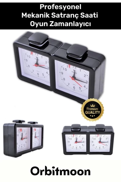 Profesyonel Taşınabilir Analog Pilli Bonus Turnuva Mekanik Satranç Saati Oyun Zamanlayıcı