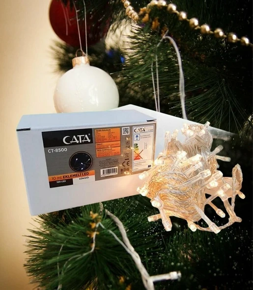 CATA BEYAZ 10 MT EKLENEBİLİR SÜSLEME (100 LEDLİ) ürün görseli