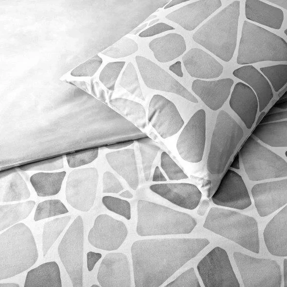 TAÇ ALVY RANFORCE NEVRESİM TAKIMI GRI TEK KİŞİLİK - Resim 2