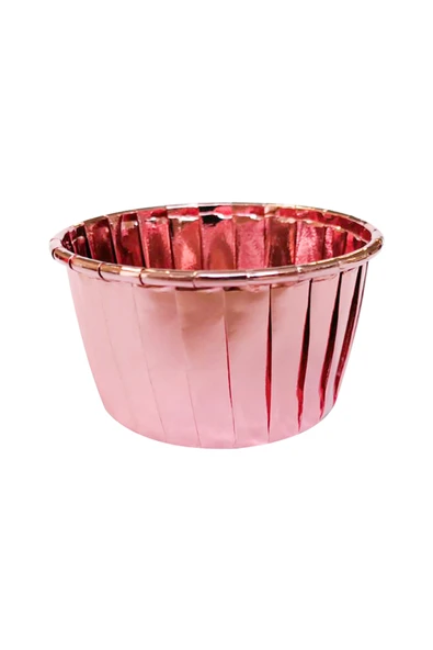 Muffin Kek Kapsül Rose Gold 25 Adet ürün görseli 1