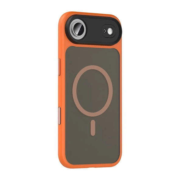 Apple iPhone 17 Air Kılıf Mat Arka Yüzey Wireless Şarj Özellikli Zore Flet M-safe Kapak - Resim 8