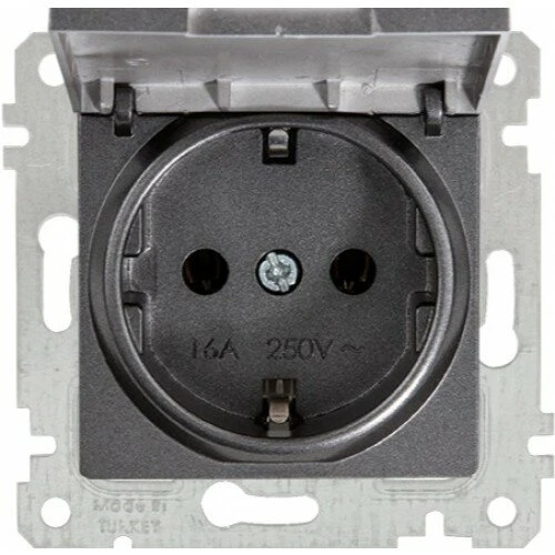 RİTA FÜME KAPAKLI TOP.LI PRİZ (MKZ) ürün görseli