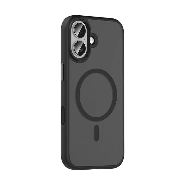 Apple iPhone 17 Kılıf Mat Arka Yüzey Wireless Şarj Özellikli Zore Flet M-safe Kapak - Resim 4