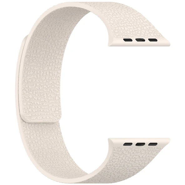 Apple Watch 44mm Zore KRD-136 Kabartma Desenli Silikon Kordon - Resim 6