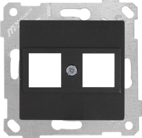 RİTA SİYAH DATA PRİZİ 2*RJ45 (KON.SÜZ) (MKZ) ürün görseli 1