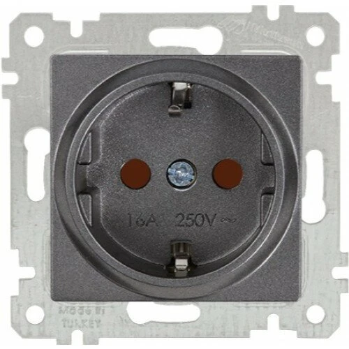 RİTA FÜME TOPRAKLI PRİZ (MKZ) ürün görseli 1