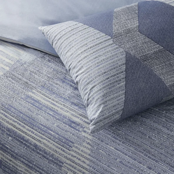 TAÇ RANFORCE LUCAS NEVRESİM TAKIMI MAVİ TEK KİŞİLİK ürün görseli 1