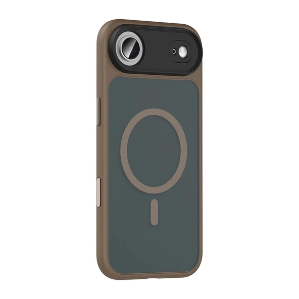 Apple iPhone 17 Air Kılıf Mat Arka Yüzey Wireless Şarj Özellikli Zore Flet M-safe Kapak - Resim 5