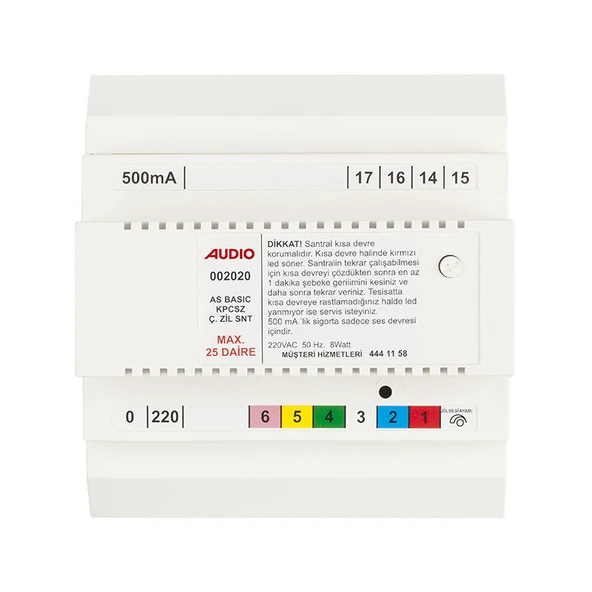 AUDIO AS 202 KAPICISIZ ÇİFT ZİLLİ BASIC SANTRAL (MAX 25D) ürün görseli