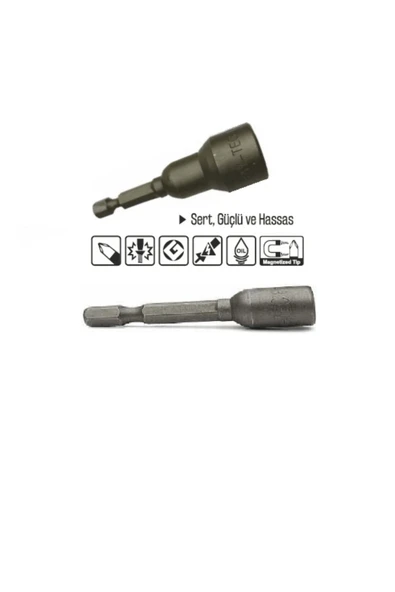 BOLTER Meşem 8x45mm Lokma Bits Adaptör - Manyetik Somun Adaptörü 10 Adet - Resim 4
