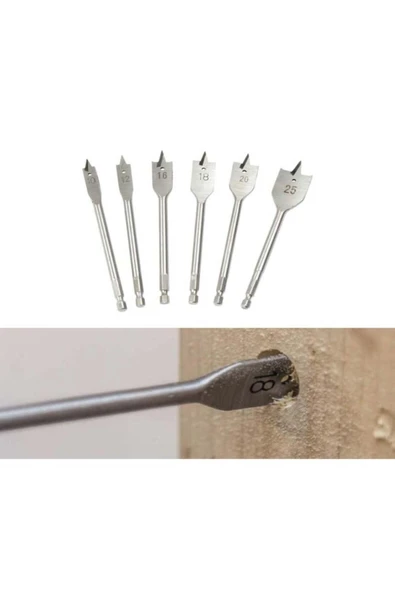 BOLTER ARK 6 Parça Matkap Ucu Ahşap Oyma Yaprak Kelebek Uç - Resim 2