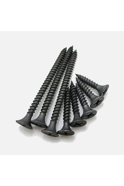 BOLTER Sivri Uçlu Alçıpan Vidası Borazan Siyah Vida 3.5 X 25 Mm 100 Adet - Resim 2