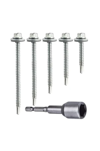 BOLTER Trapez Çatı Vidası (5,5X38MM - 50'Lİ PAKET) M8 Vida Sıkma Ucu (1 ADET) - 2