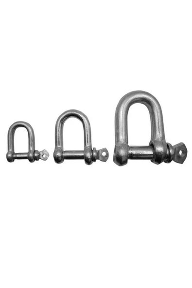 BOLTER Zincir Kilidi 8 mm Kilitli Karabina U Tipi Mapa Kilit Salıncak Askısı Ek Bağlantı Parça Aparat 5 Ad - 3