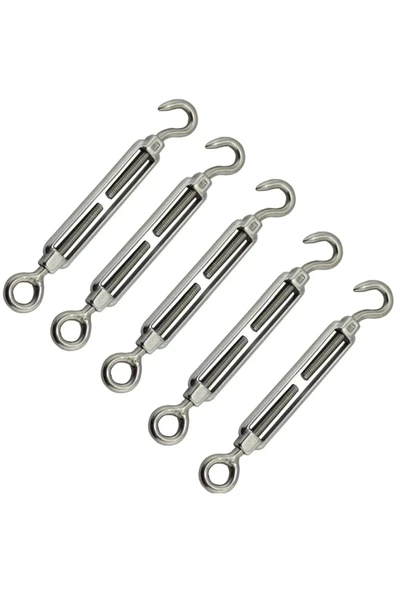 BOLTER Kanca M6 Yük Halat Gerdirme Galvanizli Çektirme Yük Gergi Demiri 5 Adet ürün görseli 1