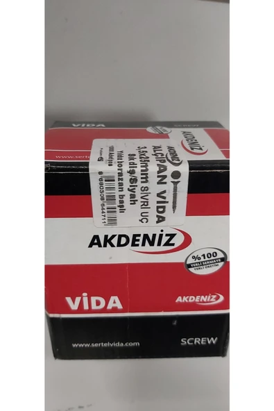 Akdeniz Alçıpan Vida 3.5x25 Mm Sivri Uç 1000 Adet - Resim 3