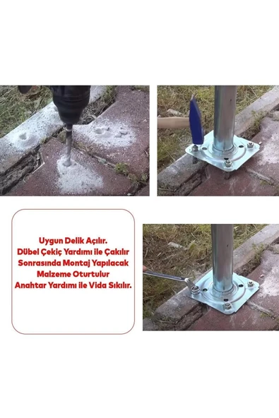 BOLTER Gömlekli (10 Ad) Çakma Çelik Dübel M10x110mm Tavan Beton Asma Aparat Raf Montaj Bağlantı Zemin Monte - 4