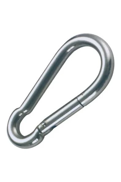 BOLTER Karabina 12 Mm Yaylı Kanca Çelik Kilit Olta Dağcılık Kamp Malzemeleri Salıncak Anahtar Askı 5 Adet - 1