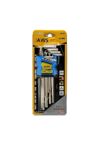 Eltos Jaws Jas151 Uzun Allen Alyan Anahtar Takımı 9 Parça - 3
