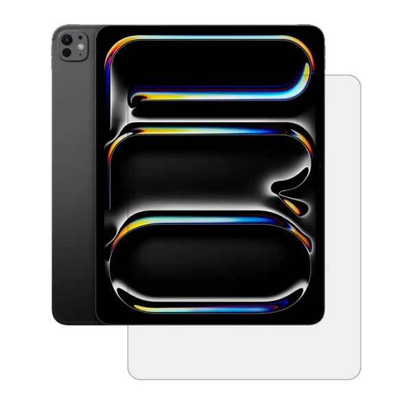 Apple iPad Pro 13 2024 Uyumlu Temperli Cam Tablet Ekran Koruyucu ürün görseli 1