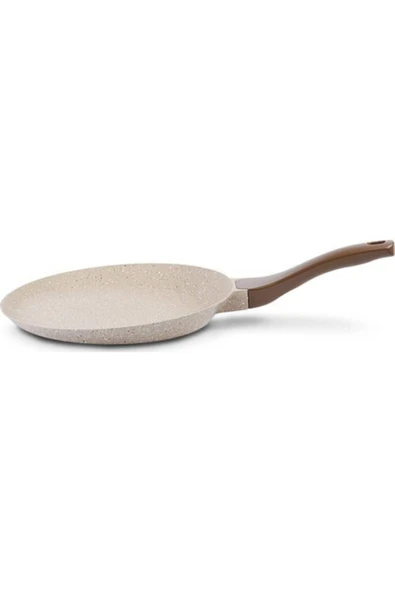 ThermoAD Granit Döküm Krep Tavası - 26cm - Vizon - 1