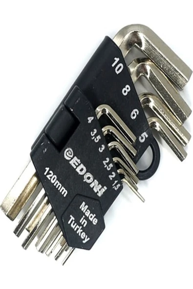 Eltos Edoni SERADEK EDONİ 120 MM ALYAN ANAHTAR SETİ 10'LU ürün görseli 1