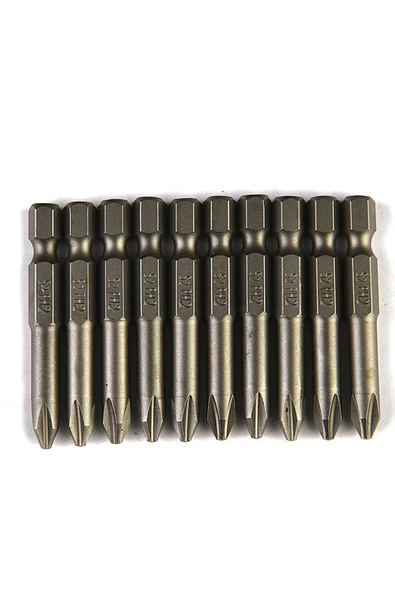 BOLTER OKR Ph2x50mm Bits Uç Tornavida Ucu S2 Çelik 10 Adet - 1