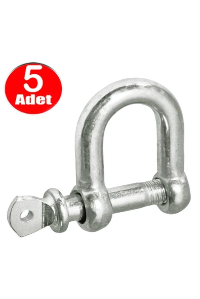 BOLTER Zincir Kilidi 12 mm Kilitli Karabina U Tipi Mapa Kilit Salıncak Askısı Ek Bağlantı Parça Aparat 5 Ad - 2