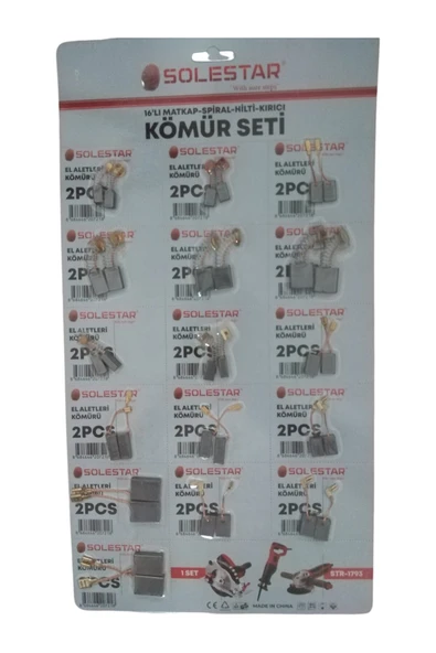 SOLESTAR 16 PARÇA MATKAP-SPİRAL-HİLTİ-KIRICI KÖMÜR SETİ - 1