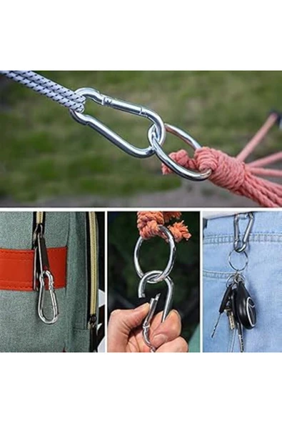 BOLTER Çok Amaçlı Çelik Boş Halka Zincir Halkası Hobi Çanta Halkası No 3 (5 Adet) - 3