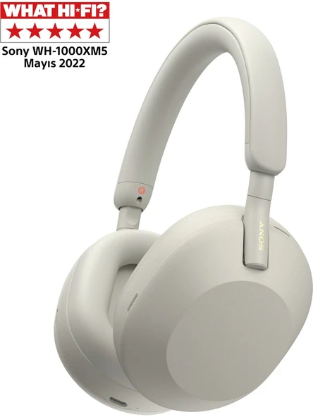 Sony WH-1000XM5 Gümüş Kulak Üstü Bluetooth Kulaklık - 1
